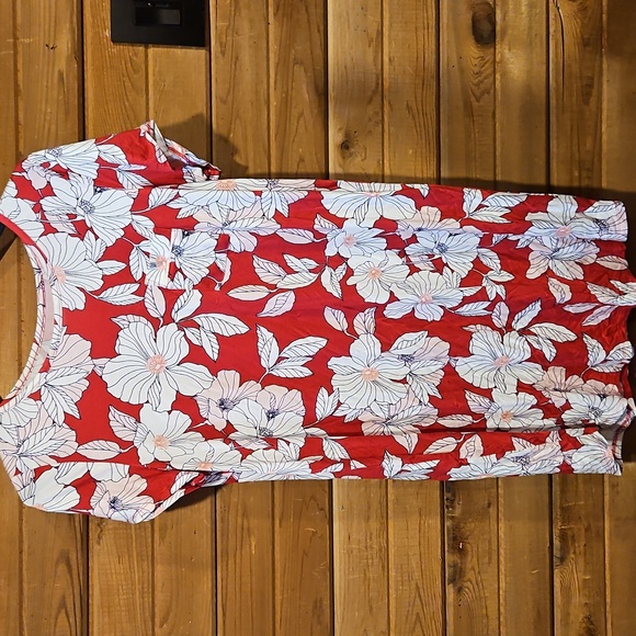 NWT Liz Claiborne Cooling Nightgown Medium Pink & Floral - Picture 2 of 4